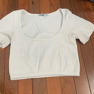 really cute white crop top